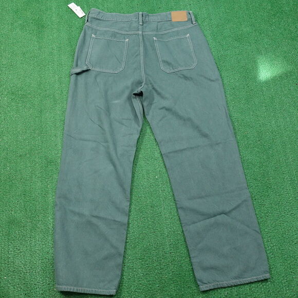 NWT AEROPOSTALE 90's BAGGY GREEN NON-STRETCH DENIM JEANS WOMENS SZ 18R NEW! - Picture 6 of 11